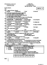 Đề kiểm tra 15 phút môn Sinh học Lớp 10 (Ban cơ bản) - Mã đề 213 - Trường THPT Lê Lợi